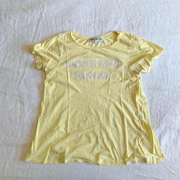 Wildfox Couture More Sun Please Tee in Yellow - Picture 2 of 4